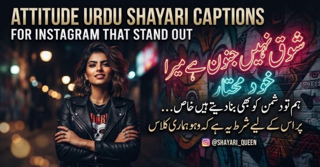 Attitude Urdu Shayari Captions for Instagram That Stand Out