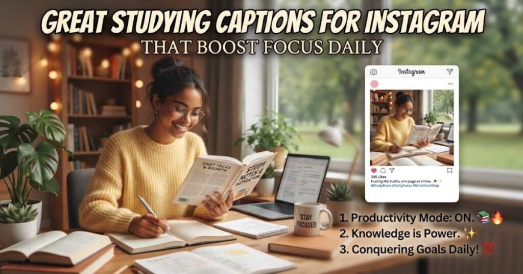 Great Studying Captions For Instagram That Boost Focus Daily