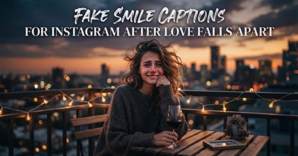 Heartfelt Fake Smile Captions for Instagram After Love Falls Apart
