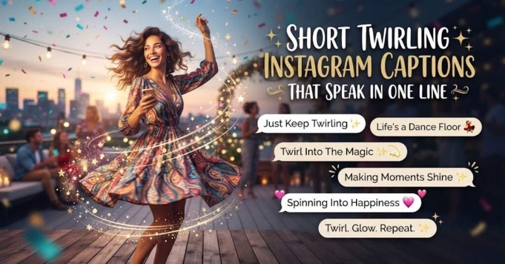 Short Twirling Instagram Captions That Speak in One Line