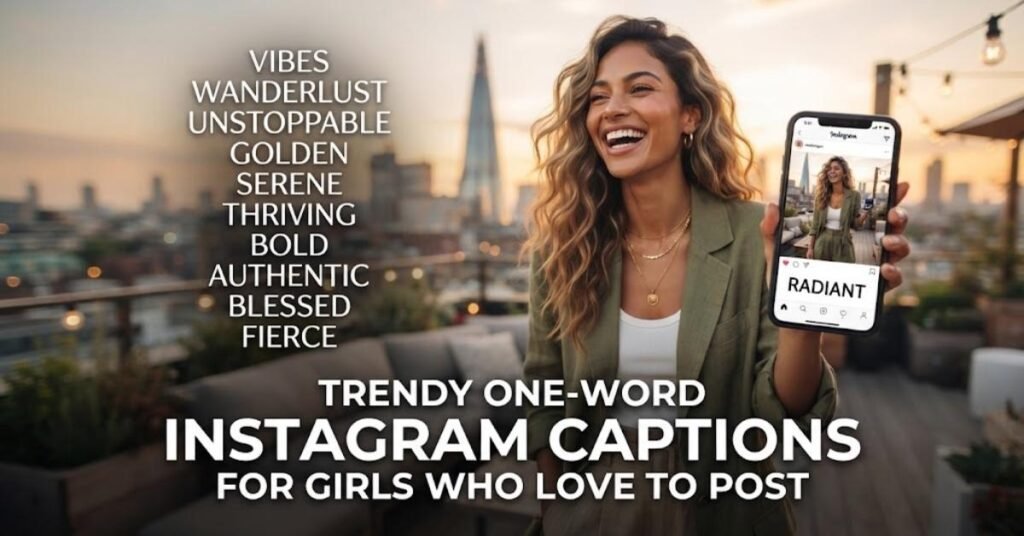 Trendy One Word Instagram Captions For Girls Who Love to Post