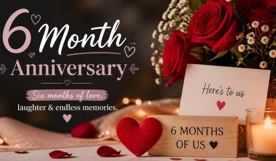 6 month anniversary short caption