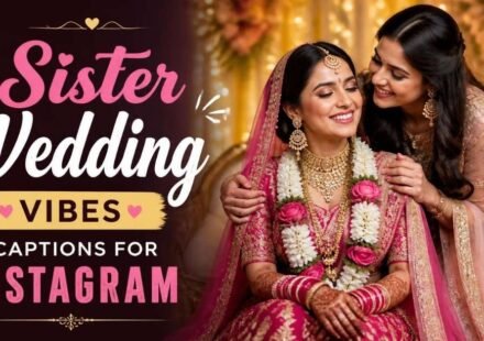 sister wedding vibes captions for instagram