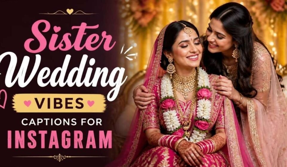 sister wedding vibes captions for instagram