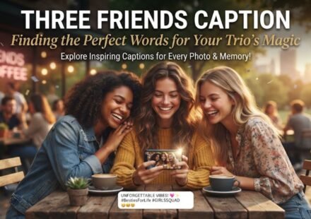 three friends caption