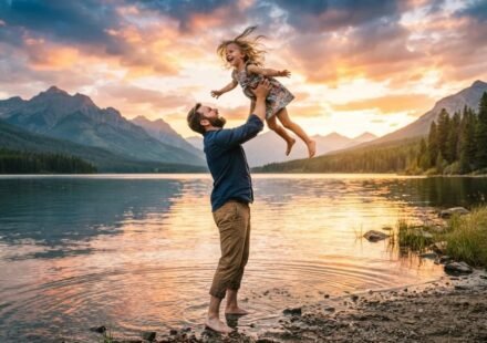 father daughter photo caption