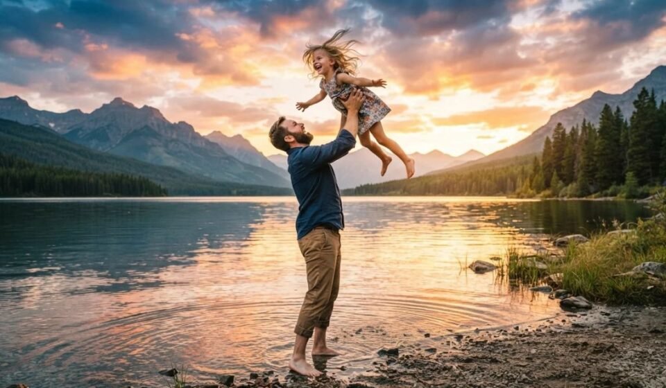 father daughter photo caption
