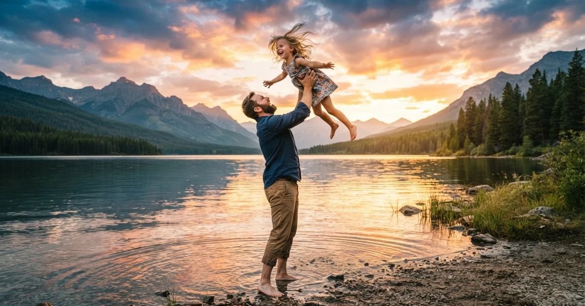 father daughter photo caption